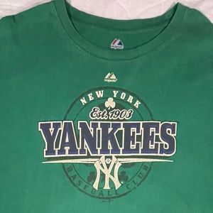 New York Yankees, MLB, Green Shamrock St. Patrick’s Day T-shirt for 4XT